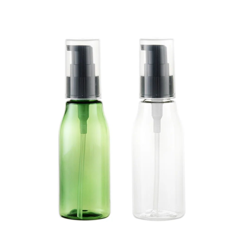 5Pcs 60ml Beak Bottle Pump head Plastic Refillable Jar Empty PET Cosmetic Makeup Empty Container Vials Emulsion Clear/Green