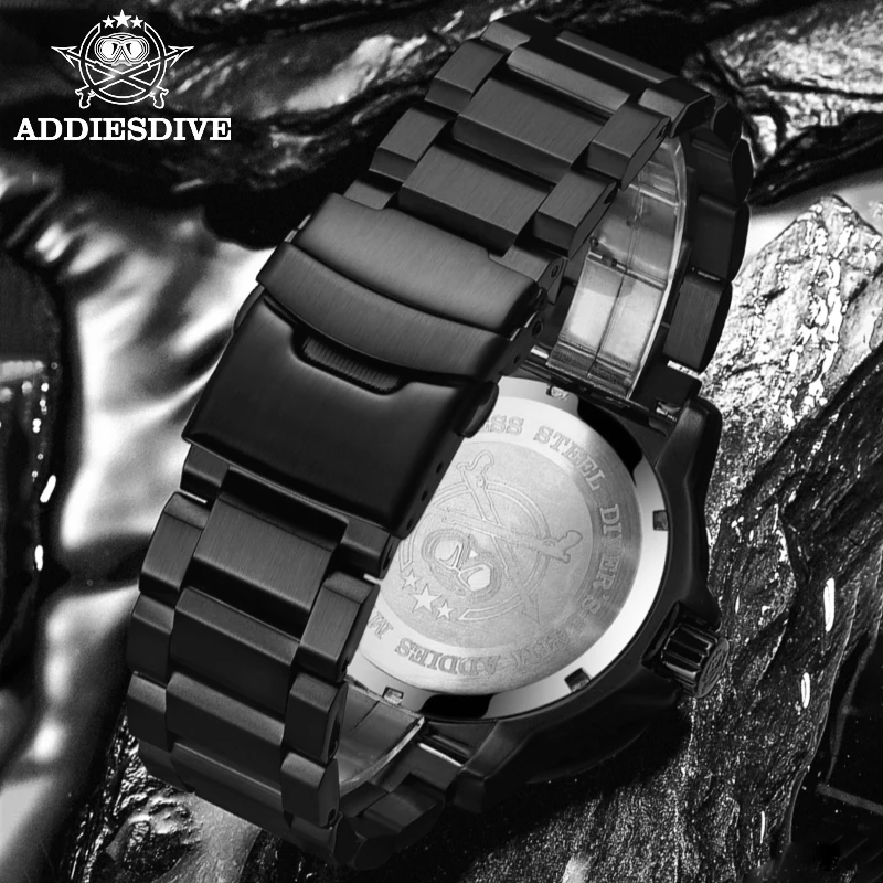 ADDIESDIVE Men Outdoor Watch 50m Waterproof Luminous watch relogios masculino Sport stainless steel Men\'s watches reloj hombre