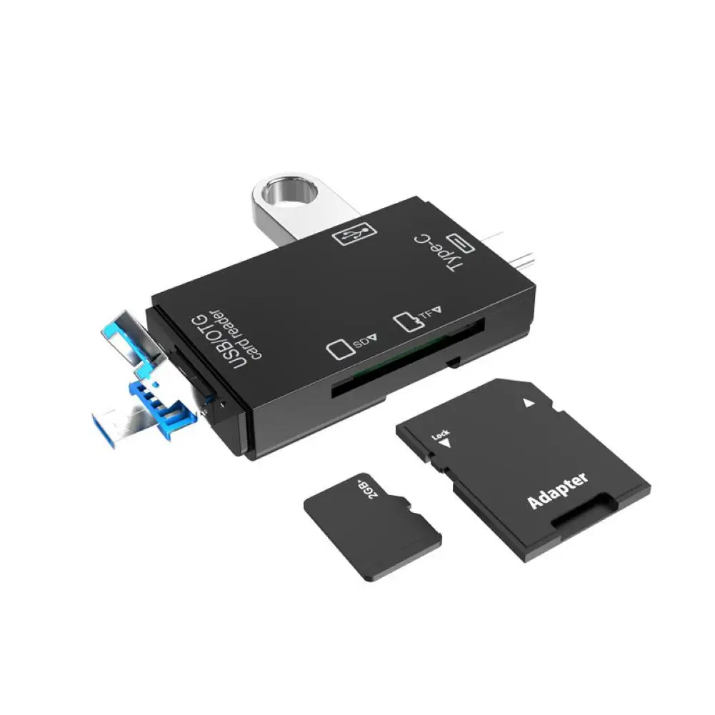 

Многофункциональный кардридер USB Type-c высокоскоростной U-диск/Micro-SD/TF кардридер адаптер для телефона все в 1