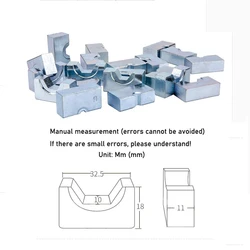 Manual hydraulic crimping tool mold YQK-120 hydraulic tool 6-120mm hexagon mold, a pair of replaceable modules