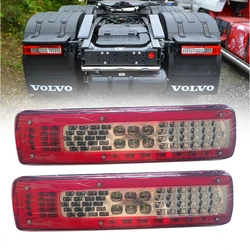 2PCS 24V Car LED Rear Tail Lights for Volvo FH4 FH02 FM420/460 Truck Trailer With Buzzer Sound Tractor iron ox tail lamp Horn