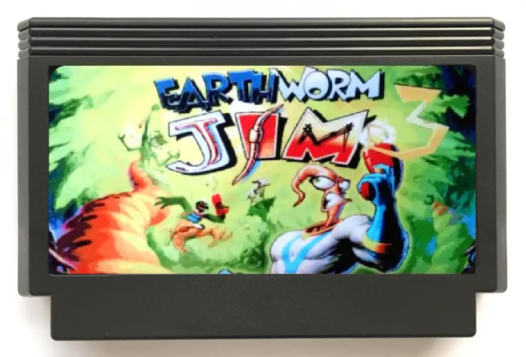 Earthworm jim 3 cartucho de jogo para nes/fc console