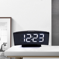 Multifunctional Digital Clock with Thermometer, LED Large Screen, Electronic Table Clock, Mute Mirror, Alarm Clock, 3 in 1