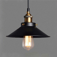 E27 Retro Edison Loft Pendant Lamp, Retro Industrial Ceiling Lamp Lacquered Iron Umbrella Lampshade Country Art Lamp Cran Light