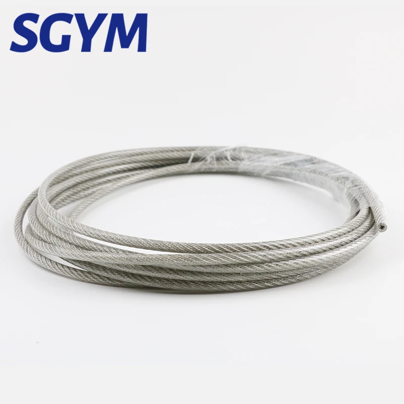 5/10 Meter Steel PVC Coated Flexible Wire Rope soft Cable Transparent Stainless Steel Clothesline Diameter 0.8/1/1.5/2/2.5/3/4mm