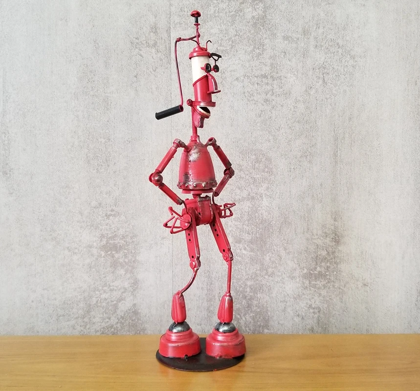 

Punk Robot Vintage Ironwork Model Tin Retro Crafts Handmade Collection Handicraft Decorations Gifts Nostalgic Antiquemodels