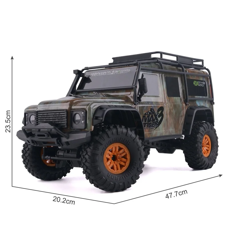 ingress protection Rc Max Tiger3 4X4 Crawler Rally Electric car 1:10 2.4G Rocket Damping  All Terrain Cross-Country RC Car Gift