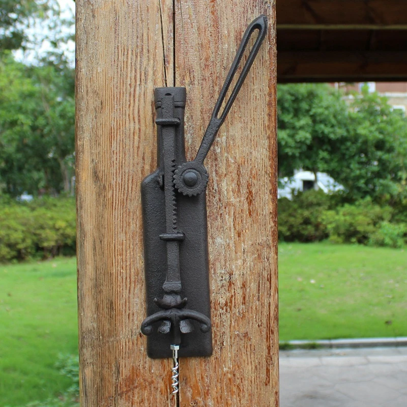 European Vintage Home Bar Decor Cast Iron Wall Mounted Wine Bottle Opener promotional gifts wedding favors and gifts