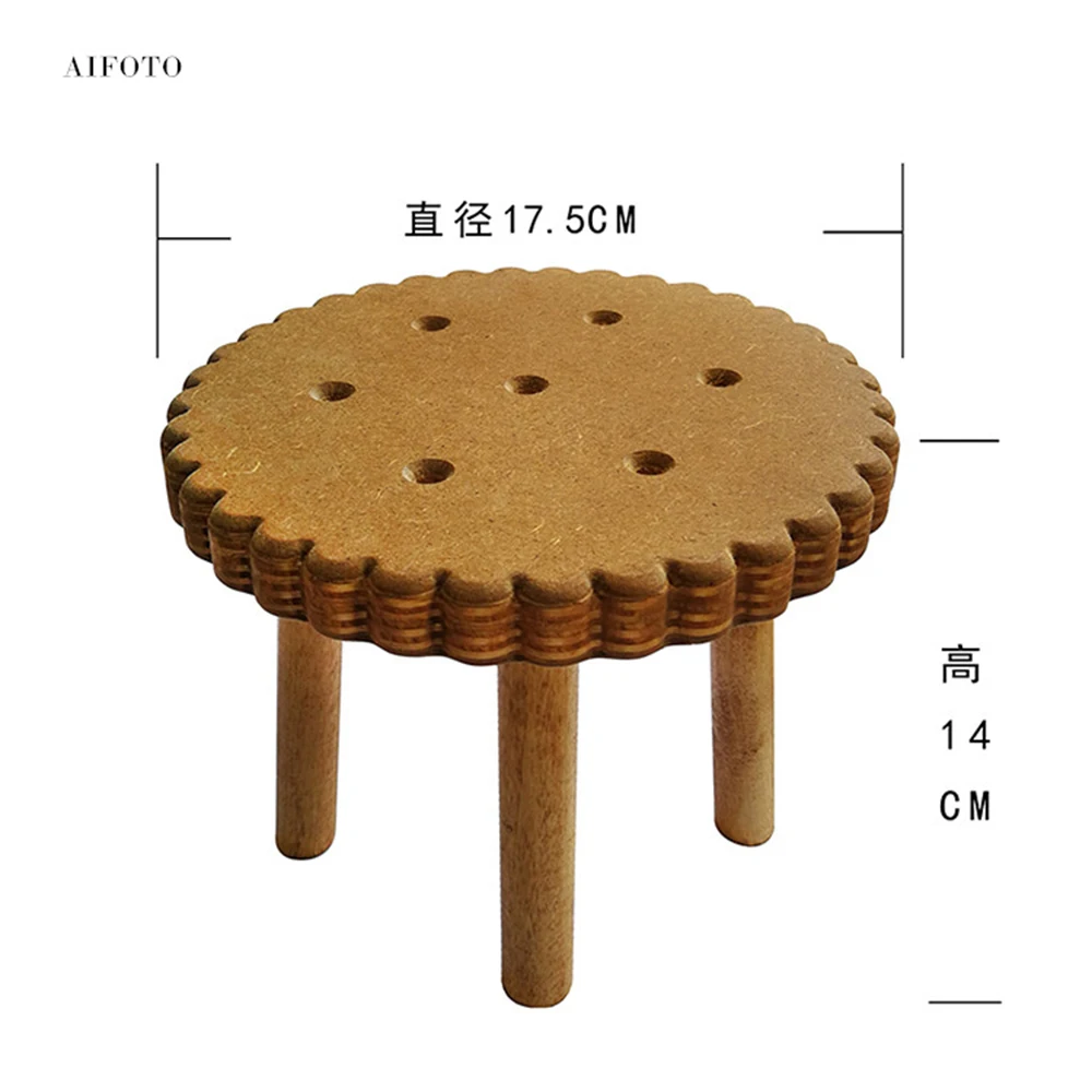 Newborn Photography Props Cute Cookie Shape Theme for Baby Photographing Small Bed Coffee Table Photo Shoot Prop Accessories