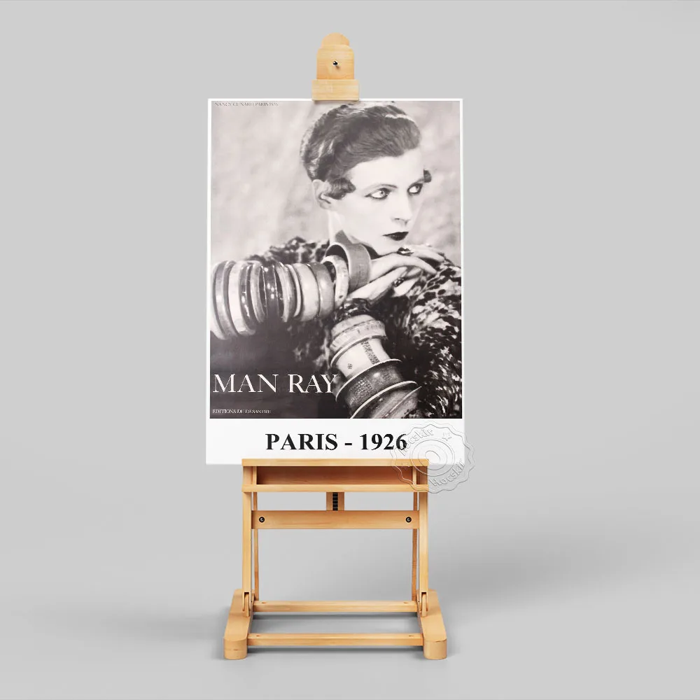 Artist Man Ray Poster, Nancy Cunard Wearing Bakelite Bangles Picture, Girl Portrait Photography Decor, Fine Art Wall Painting