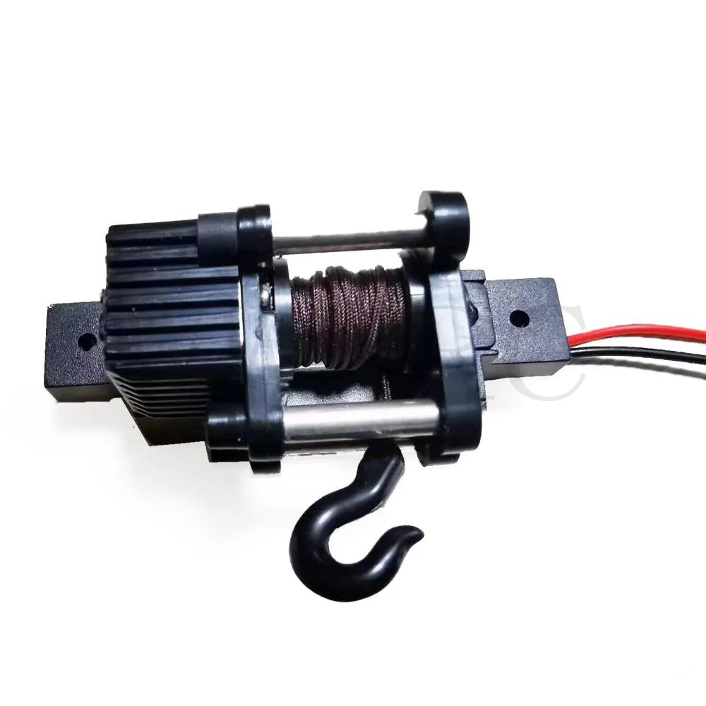 Lectrical automatyczne Winch + 4CH przewód sterowniczy dla 1/16 WPL B14 B24 B36 C34 C44 MN90 Q65 akcesoria samochodowe RC zabawki