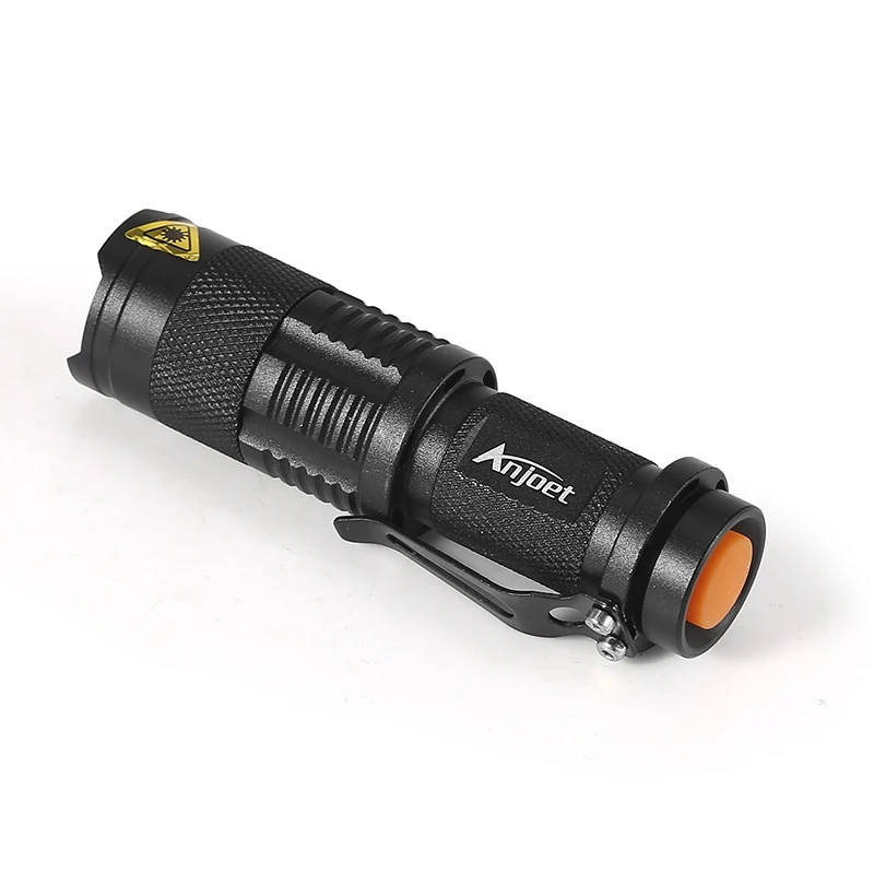 Anjoet Mini ZOOMABLE Q5 T6 L2  ZOOM Tactical Flashlight 14500 18650  battery mini Torch light Lamp+ mini Holster