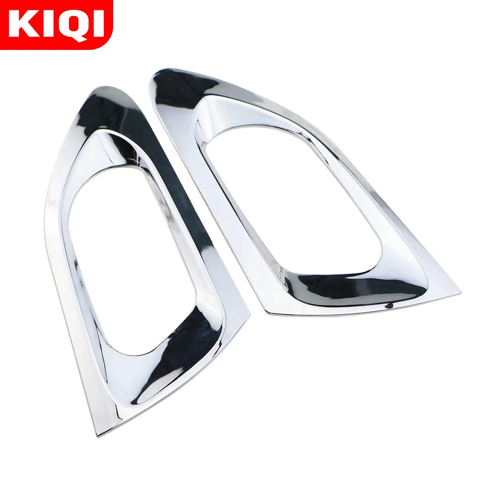 KIQI Car Stickers for Peugeot 208 2014 - 2019 ABS Chrome Inner Door Handle Bowl Cover Trim Sticker