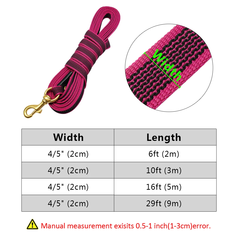 Dog Long Leashes Outdoor Pet Tracking Leash Rope Durable Strong Dog Leash for Medium Large Dogs Walking Training 2M/3M/5M/9M