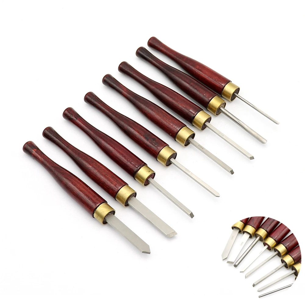 

8pcs/Set Hand Wood Carving Chisels Set DIY Mini Woodworking Knife Turning Tools Woodworking Tools Free Shipping