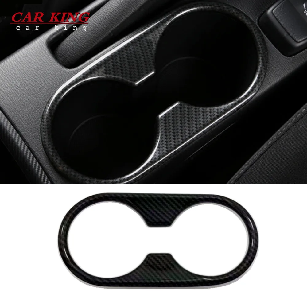 

ABS Carbon Fiber Water Cup Cover Trim Car Styling Accessories 1pcs For Mazda 2 Demio DL Sedan DJ Hatchback 2015 2016 2017 2018