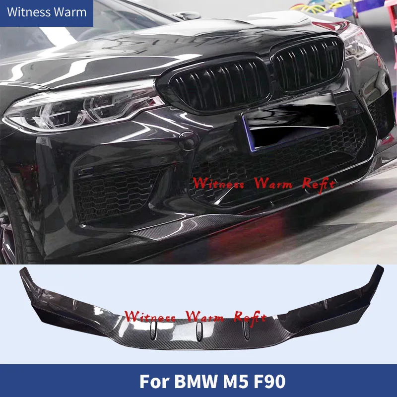 Carbon Fiber Front Spoiler Splitter for F90 M5 Carbon Fiber Front Bumper Lip for All New M5 Frp Front Chin