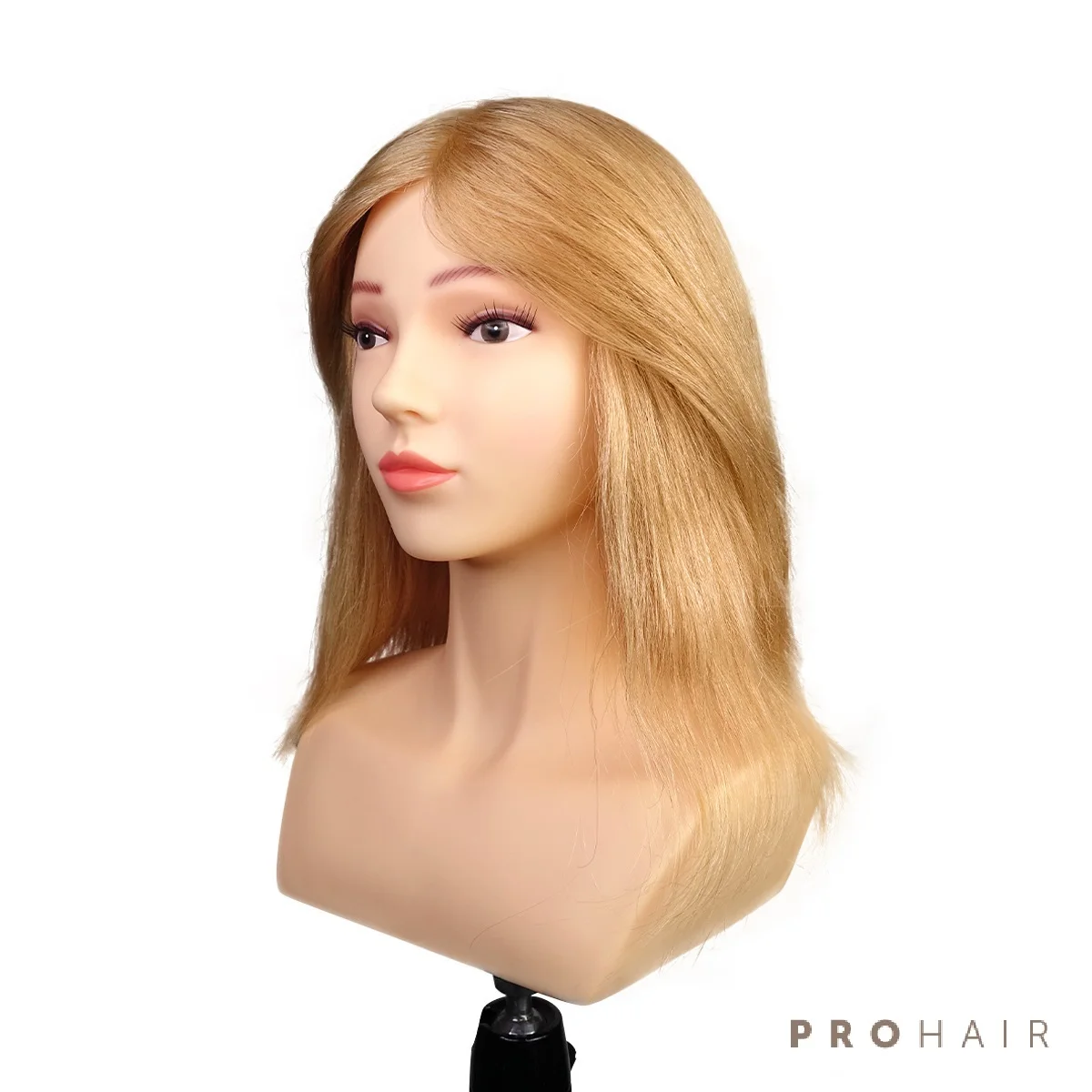 Mannequin-Head  30CM  100% Light Blond Human Hair Competition Mannequin Head Hairdressing Mannequin Doll Head for Hairdressers