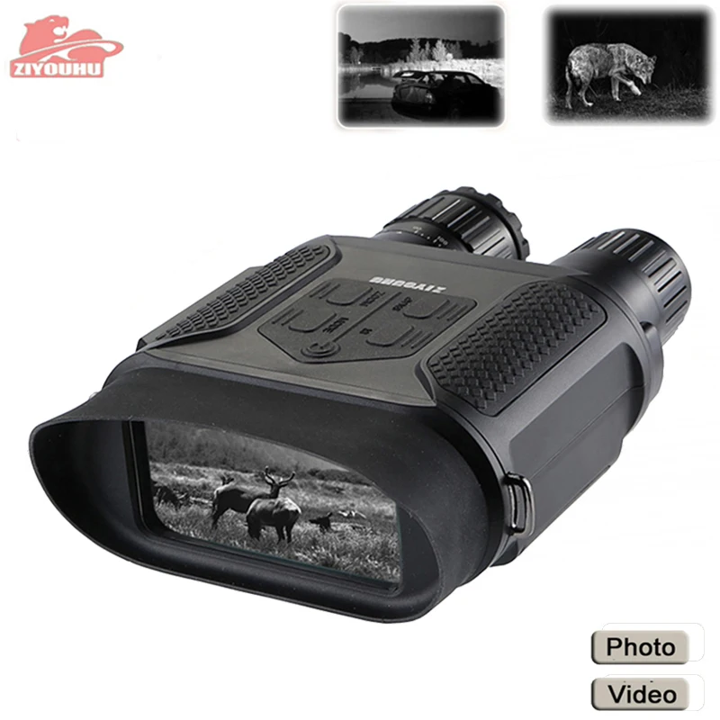 

7X31 Infrared HD Digital Night Vision Goggles Camera Binoculars Take Photo Video in Full Darkness NV400B Widescreen for Hunting