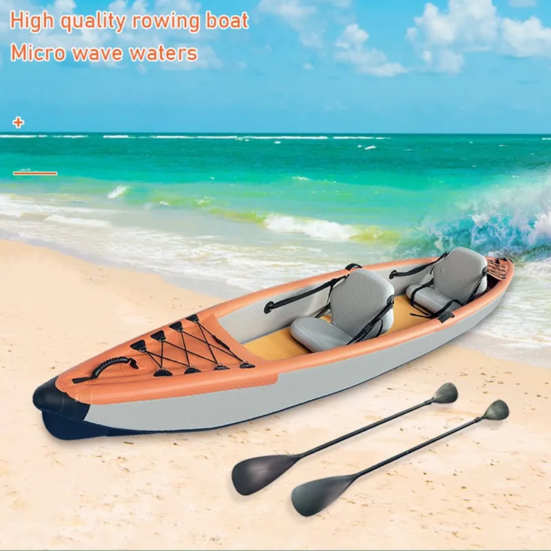 

Inflatable Kayak Fishing Boat Portable Kayaking Water Skiing For 2Persons