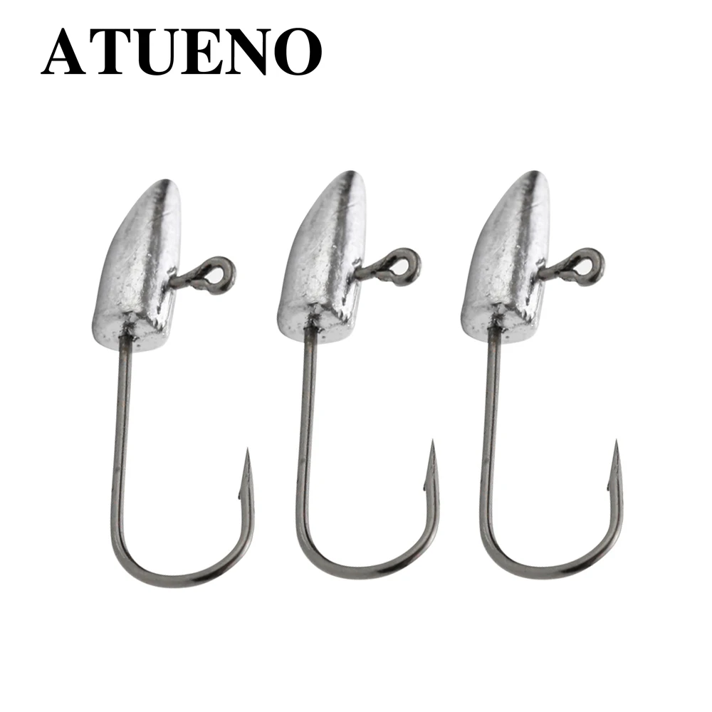 ATUENO Fishing Hooks Accessories Supplies 1g 2g 3g 20pcs/Lot Jig Head Hook Carp Tackle Barbed