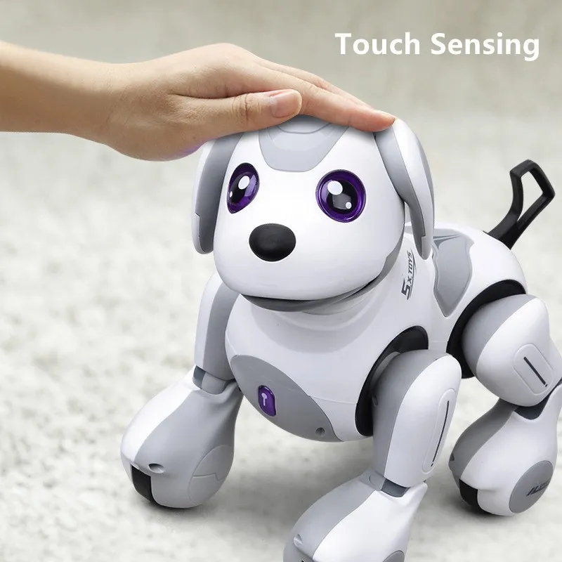 Smart Touch Sensor RC Robot Hond Dansen Spraakbesturing Slimme programmering Kind Afstandsbediening Puzzel Vroeg onderwijs Speelgoed RC Hond Gif