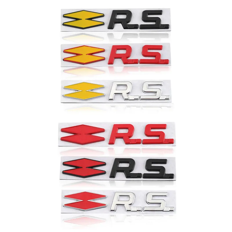 RS Logo Car Sticker for Renault GT Sport Clio Scenic Megane Koleos Arkana Espace Safrane Vel Satis Laguna Logan Sandero Styling