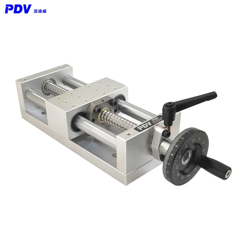 PT-LX100リニアリニアモジュールボールねじ、リニアスライドステージマニュアルプラットフォームとロック