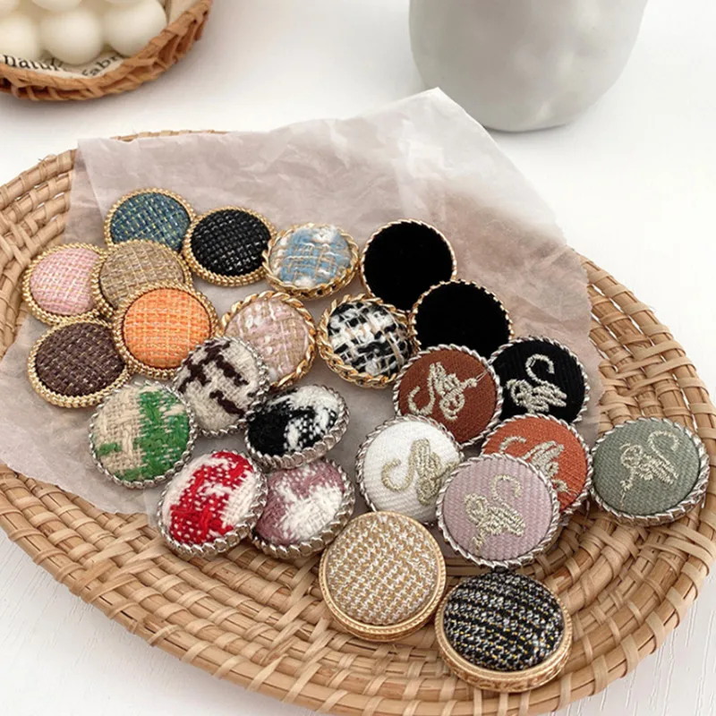 2pcs／lot Metal Cloth Button Cardigan Jacket Decoration Material DIY Clothing Accessories YS201015-2