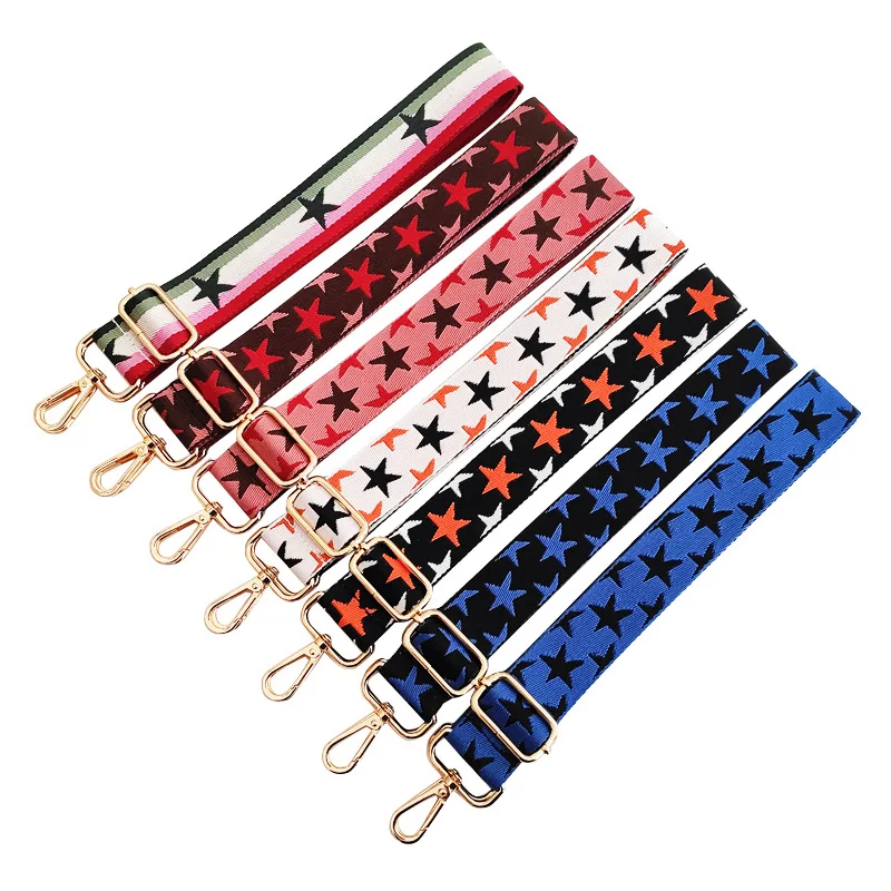 130 cm Bag Handle Bag Strap For Women DIY Shoulder Rainbow Handbag Accessories Cross Body Messenger Nylon Belts Bag Straps