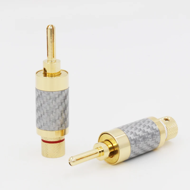 

Audio VB430G Hifi Gold Plated Carbon Fiber Speaker Cable Wire Banana Plug Connector 7mm