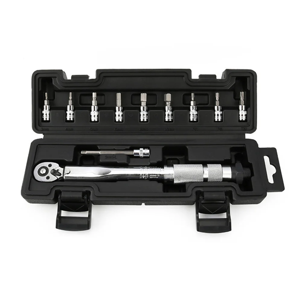 1/4 5-25N Torque Round Hexagon Torx Screw Repair Tool Kit 11 Inch 1/26 Inch Adjustable Torque Wrench Work Manual Repair Tool Kit