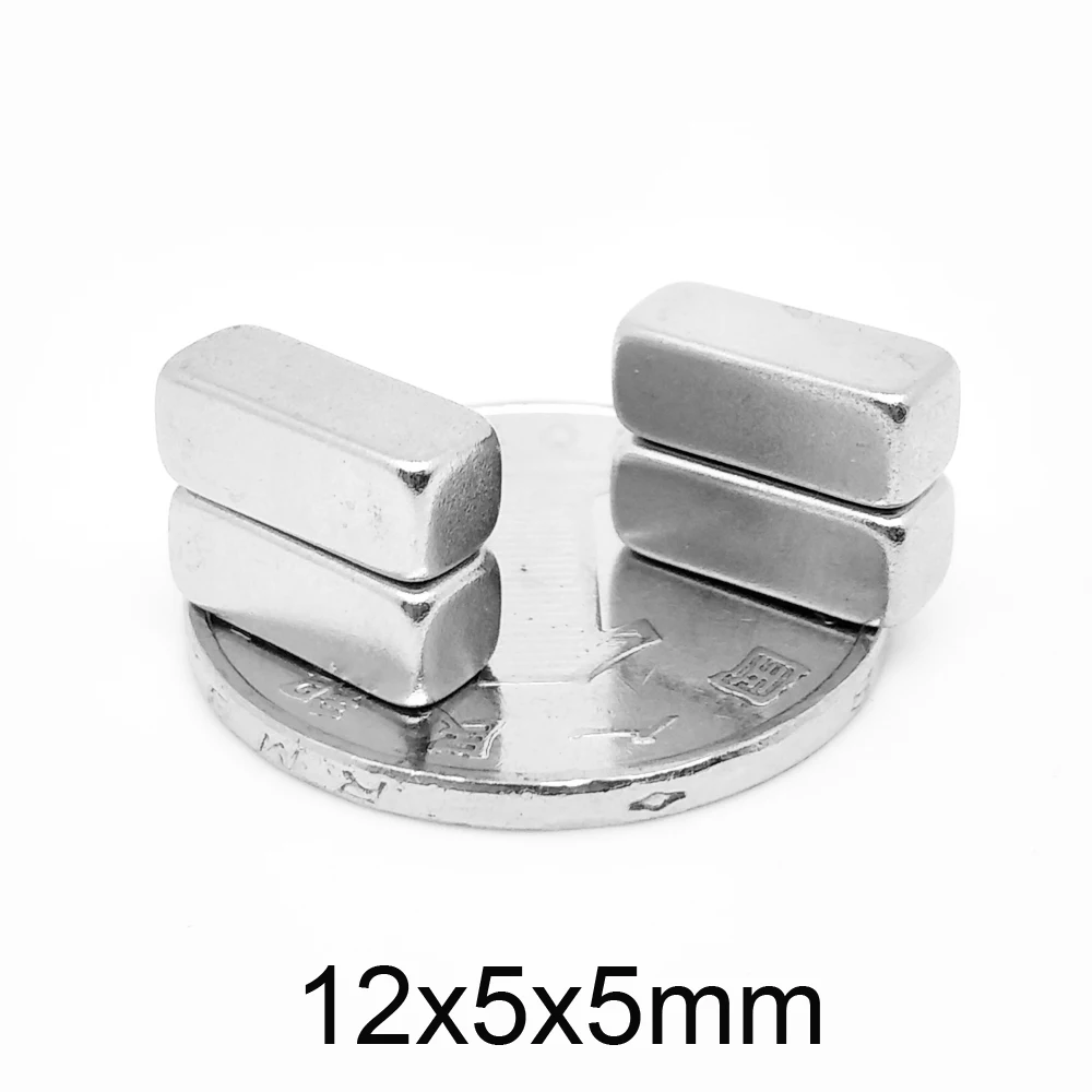 5/10/20/50/100/150/200PCS 12x5x5 Block Rare Earth Magnet N35 12x5x5mm Quadrate Strong Powerful Magnets 12*5*5 Neodymium Magnets