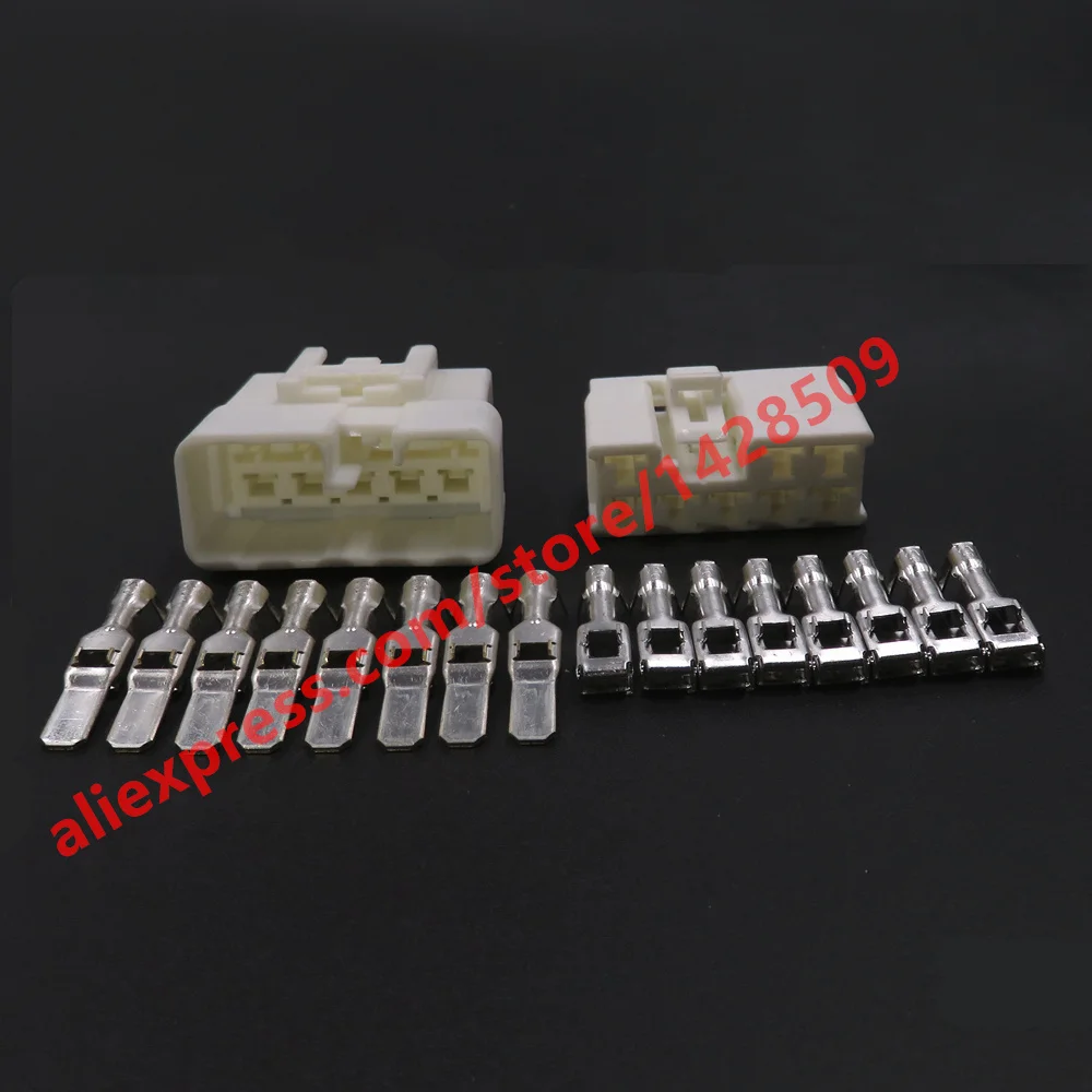 

5 Sets 8 Pin Automobile Male Female Docking Unsealed Wiring Socket 4.8 Series White Car Adapter 175978-1 175979-1