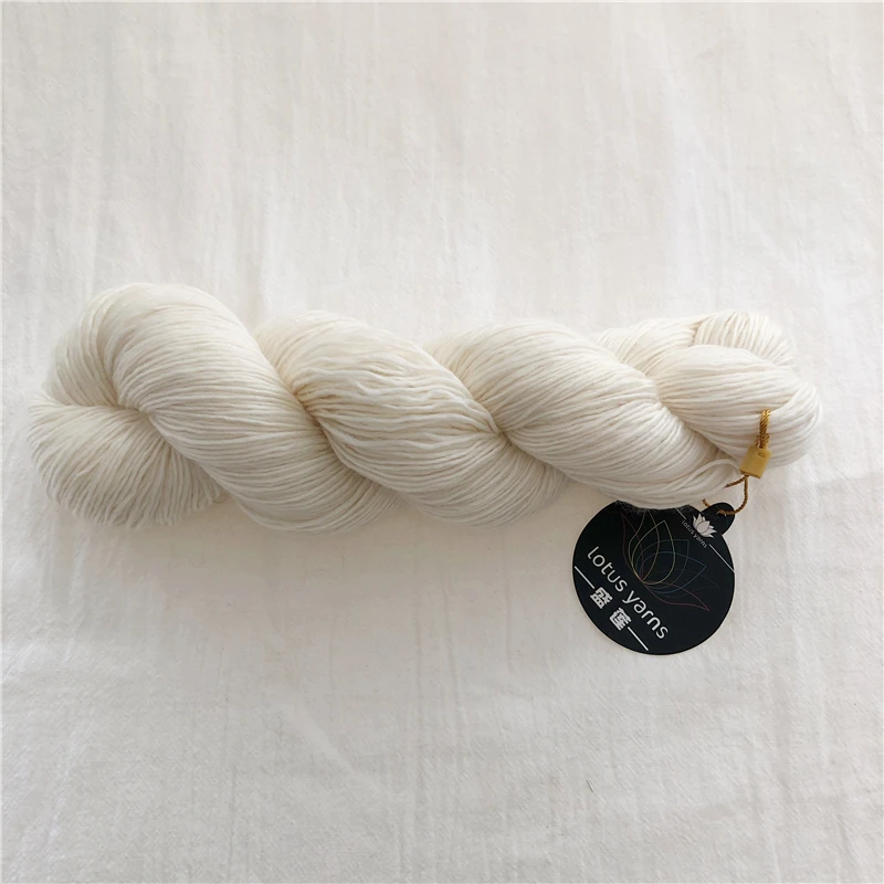 100g Hank 100% Merino Wool Yarn Lace Weight Hand knitting Crochet Soft Yarn Undyed Natural White 1ply