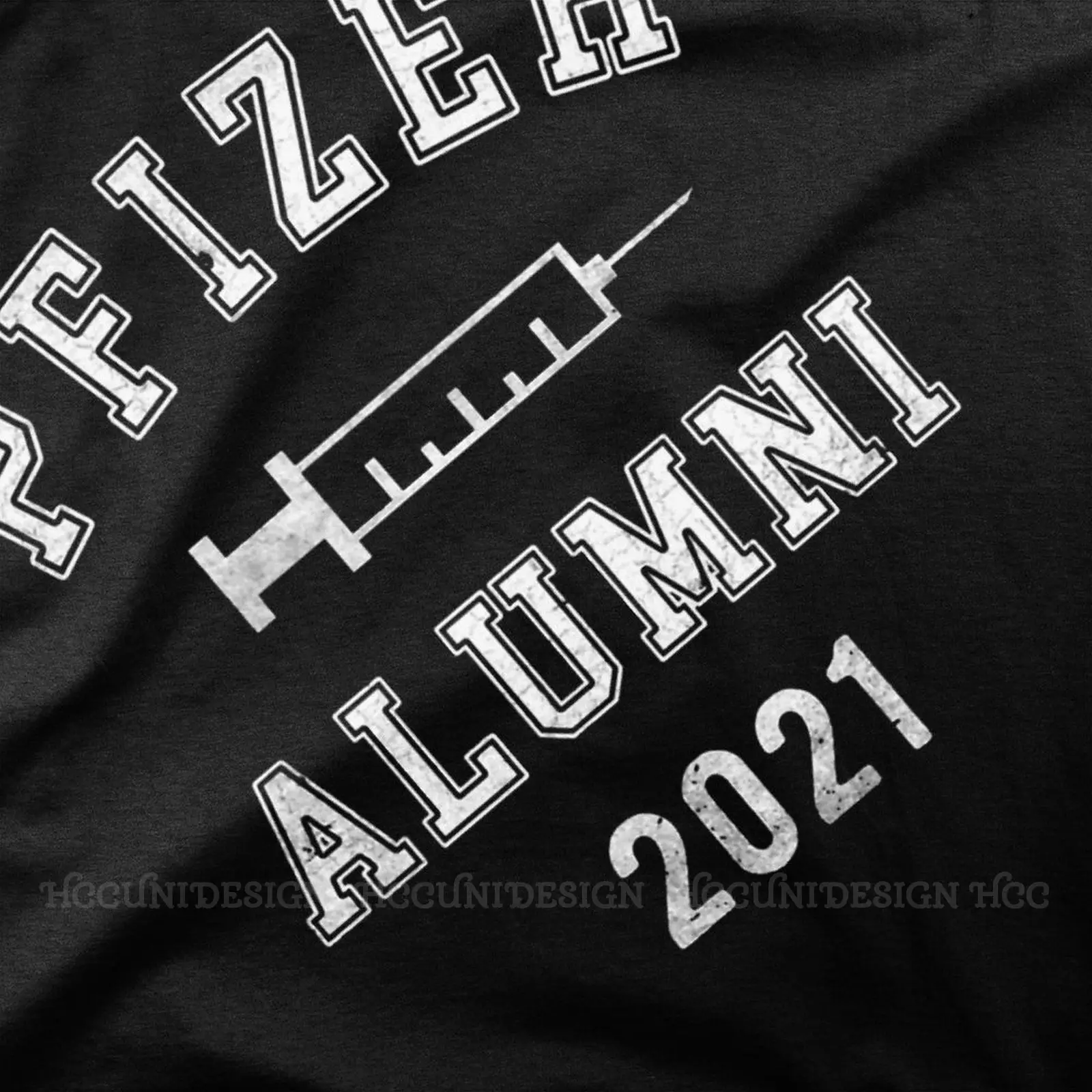 Pfizer Alumni 2021 Print Cotton T-Shirt Camiseta Hombre I Got Vaccinated Thanks Science Men Fashion Streetwear Shirts Adult