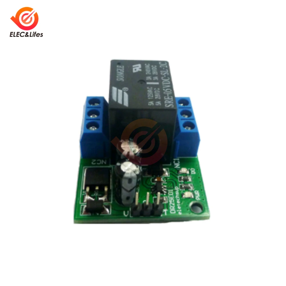 DC 5V 9V 12V 24V 3-5A Flip-Flop Latch DPDT Relay Module Bistable Self-locking Switch Low pulse trigger Board for Motor LED PLC