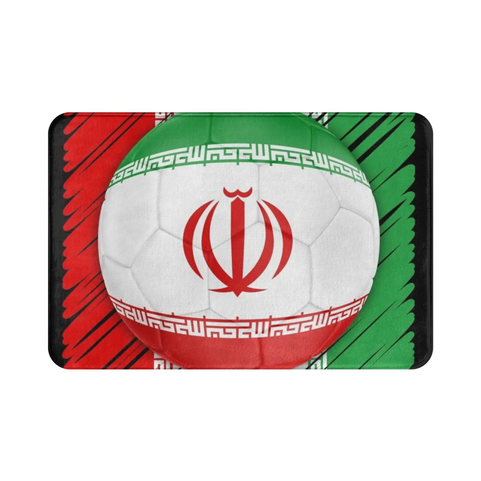 Iran Football Flag Carpet Mat Rug Cushion Soft Iran Iranian National Flag Competition Football Soccer Sports Ball