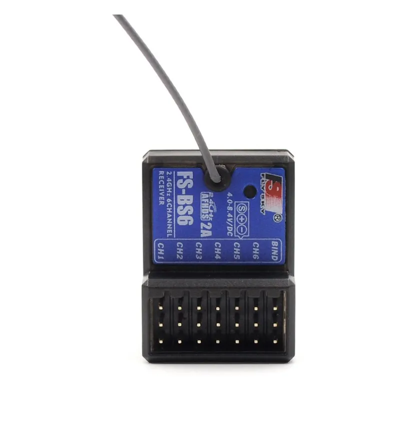 FlySky FS-BS6 Receiver 2.4Ghz 6CH AFHDS2 for FlySky FS-GT5 FS-IT4S Transmitter 6 Channel Receiver RC Car Boat Parts