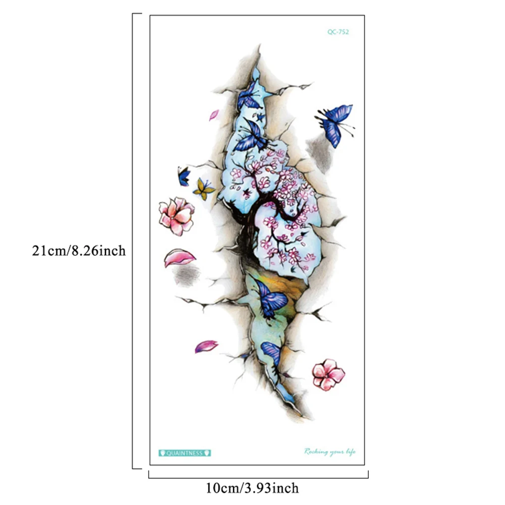 1Sheet Colorful Peony Flowers Tattoo Women Waterproof Temporary Black Tattoo Sticker women wrist arm sleeves tatoo Fake Body Art