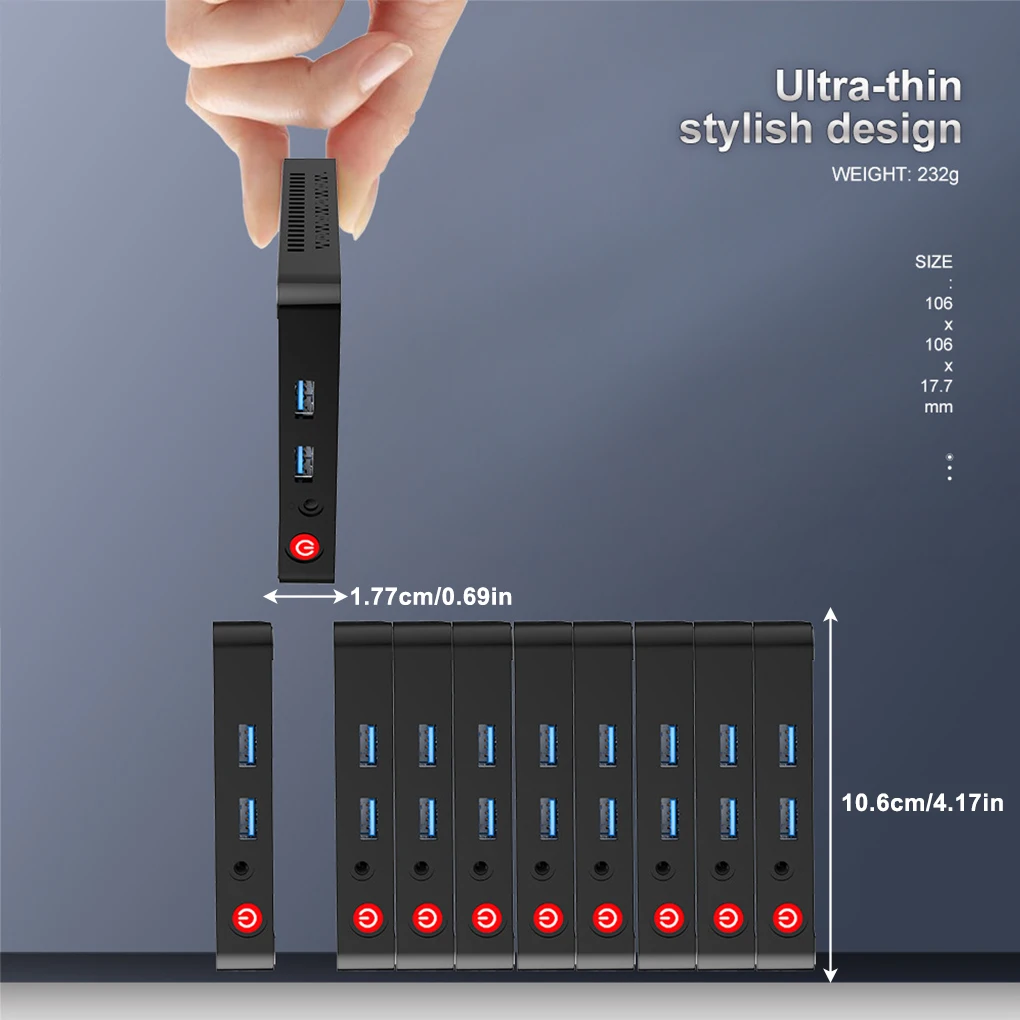 คอมพิวเตอร์ตั้งโต๊ะขนาดเล็กคอมพิวเตอร์ขนาดเล็ก4K 4 64G USB 3 0อะไหล่คอมพิวเตอร์สำหรับ Intel Atom x5-Z8500ปลั๊ก EU