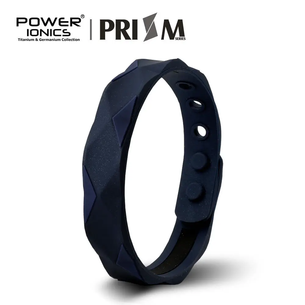 Power Ionics Prism 2000 Ions Titanium Germanium Silicone Wristband Bracelets For Man Women