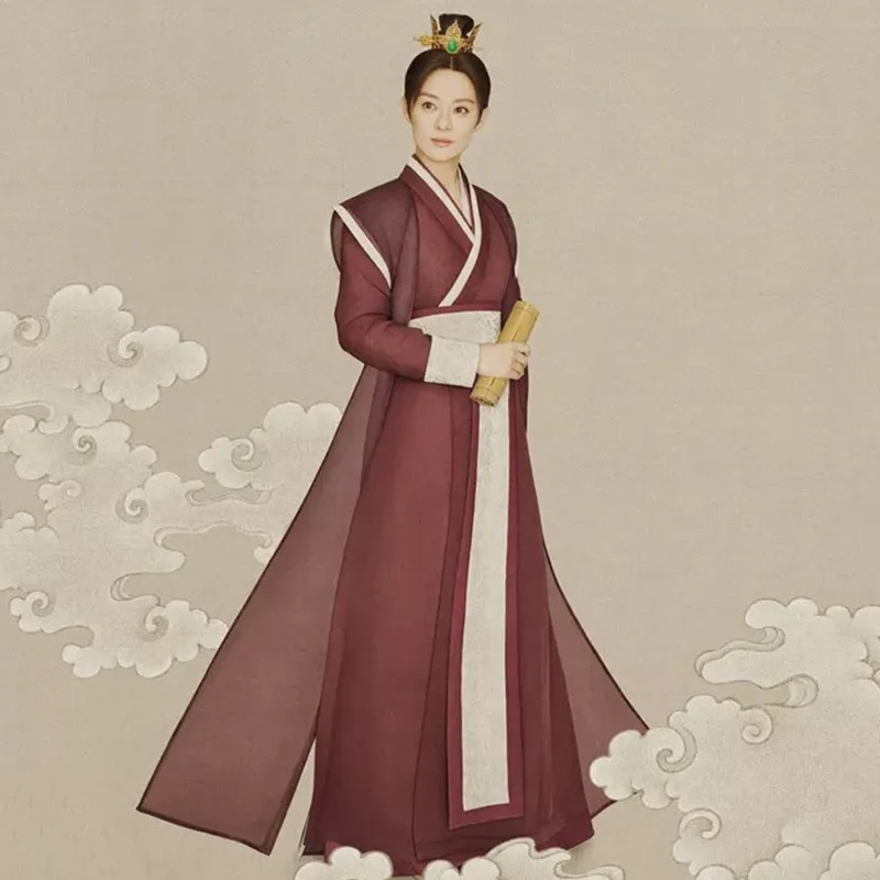 Film Television Same Item ancient costume female Han suit Queen Outfit Empress Dowager trailing Standard HanFu performance dress