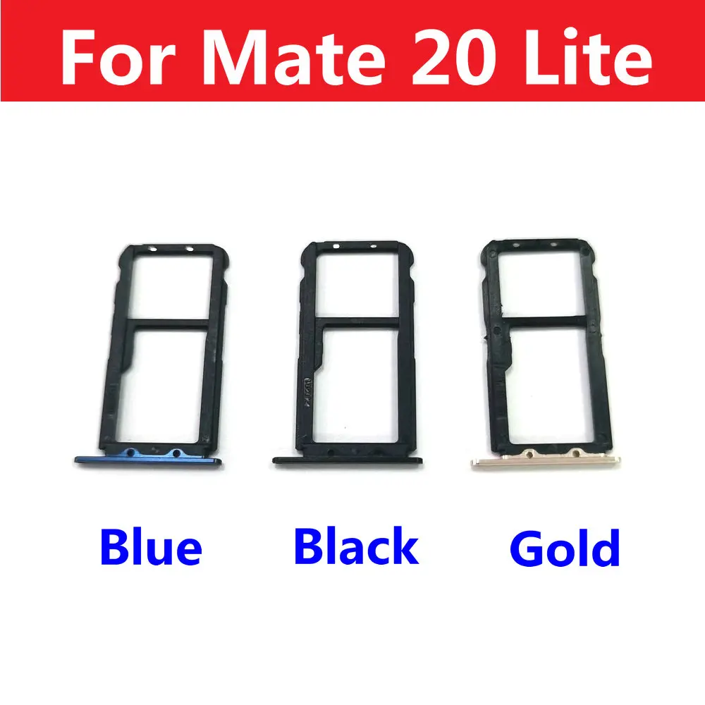 New Sim Tray Holder For Huawei Mate 20 Lite SIM Card Tray Slot Holder Adapter Socket Repair Parts