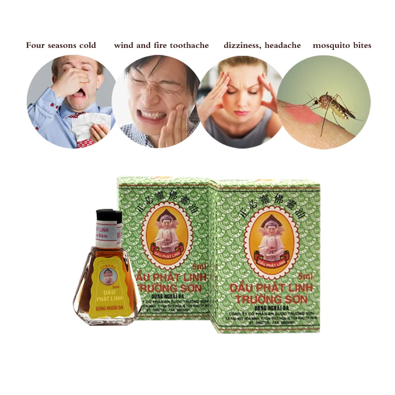 5ml Natural Herbal Buddha Ointment Oil Treatment of headache, toothache,Abdominal Pain and other anti-mosquito bites health Care