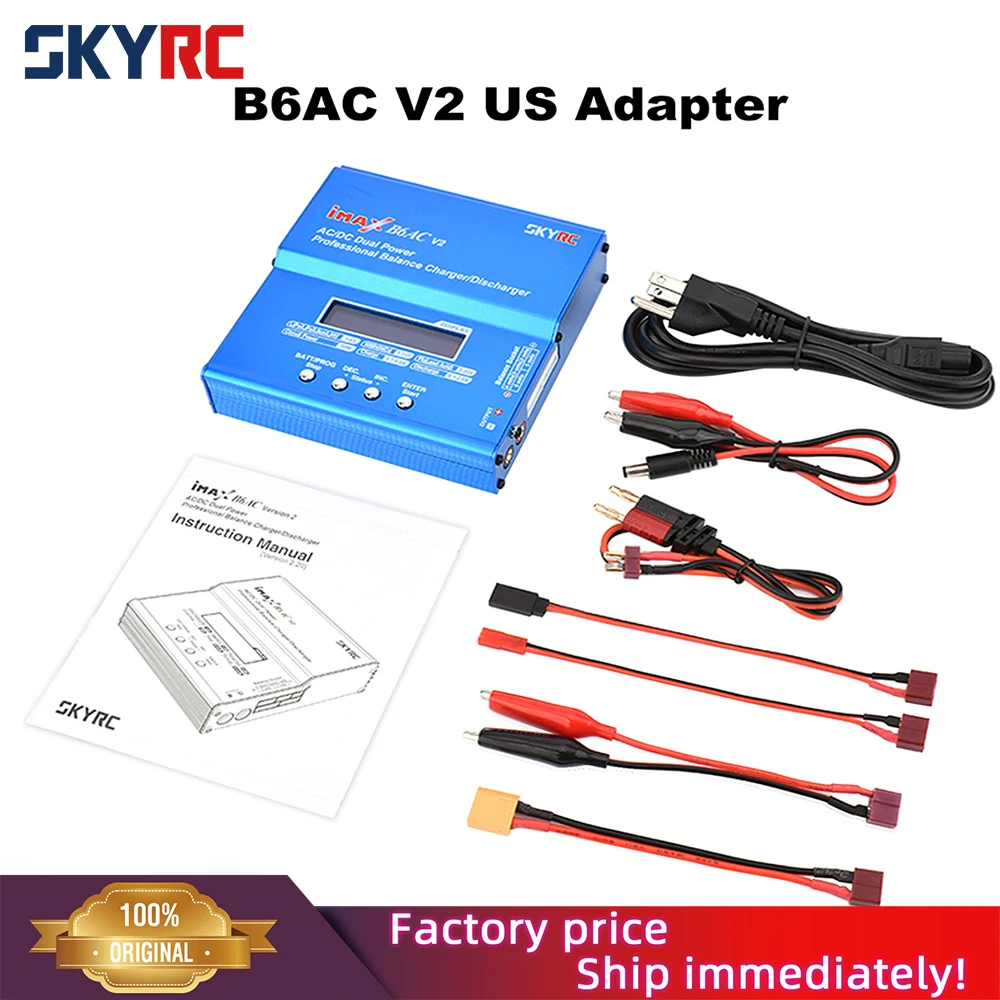 

iMAX B6AC V2 50W 6A Balance Charger Discharger Digital LCD Screen Li-ion Nimh Nicd Lipo Battery for RC Model Battery Charging