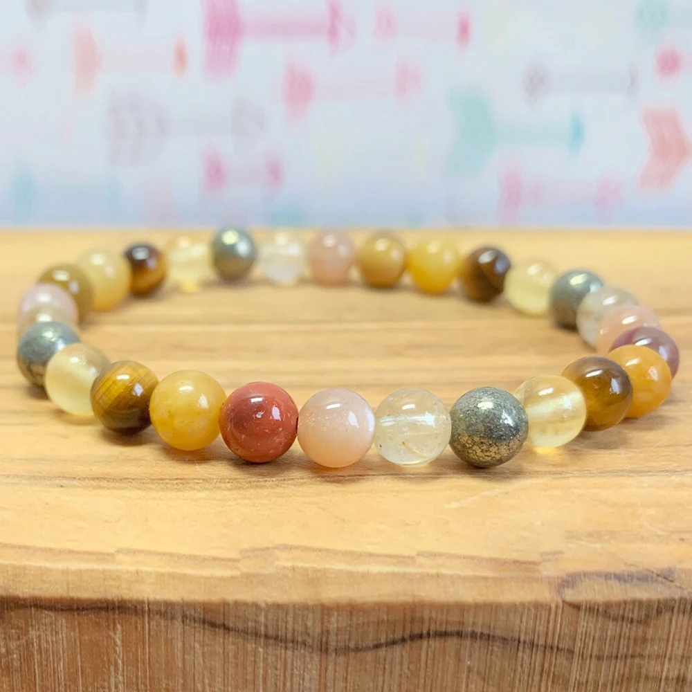 MG1283 New Design Solar Plexus Chakra Wrist Mala Bracelet Women`s Self Discipline Keep Bracelet High Quality Gemstone Jewelry