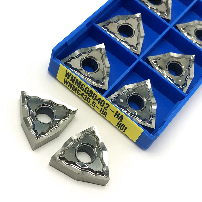 Herramienta de torneado externo, insertos de torneado de aluminio, herramientas de torno de corte, WNMG080402, WNMG080404, WNMG080408, HA, H01