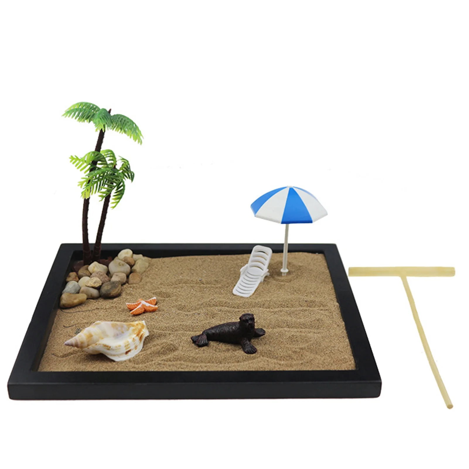 Japanese Zen Sand Garden Desktop Ornaments Decoration High-quality Materials Office Mini Zen Garden Kit Gift