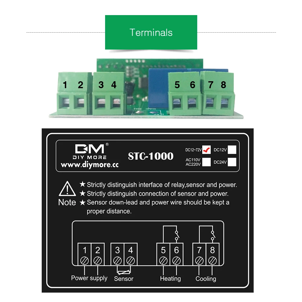 STC-1000 STC 1000 LED Digitaler Thermostat Temperaturregler Thermoregulator Relais Heizung Kühlung für Inkubator AC 110-220V – Detail 9